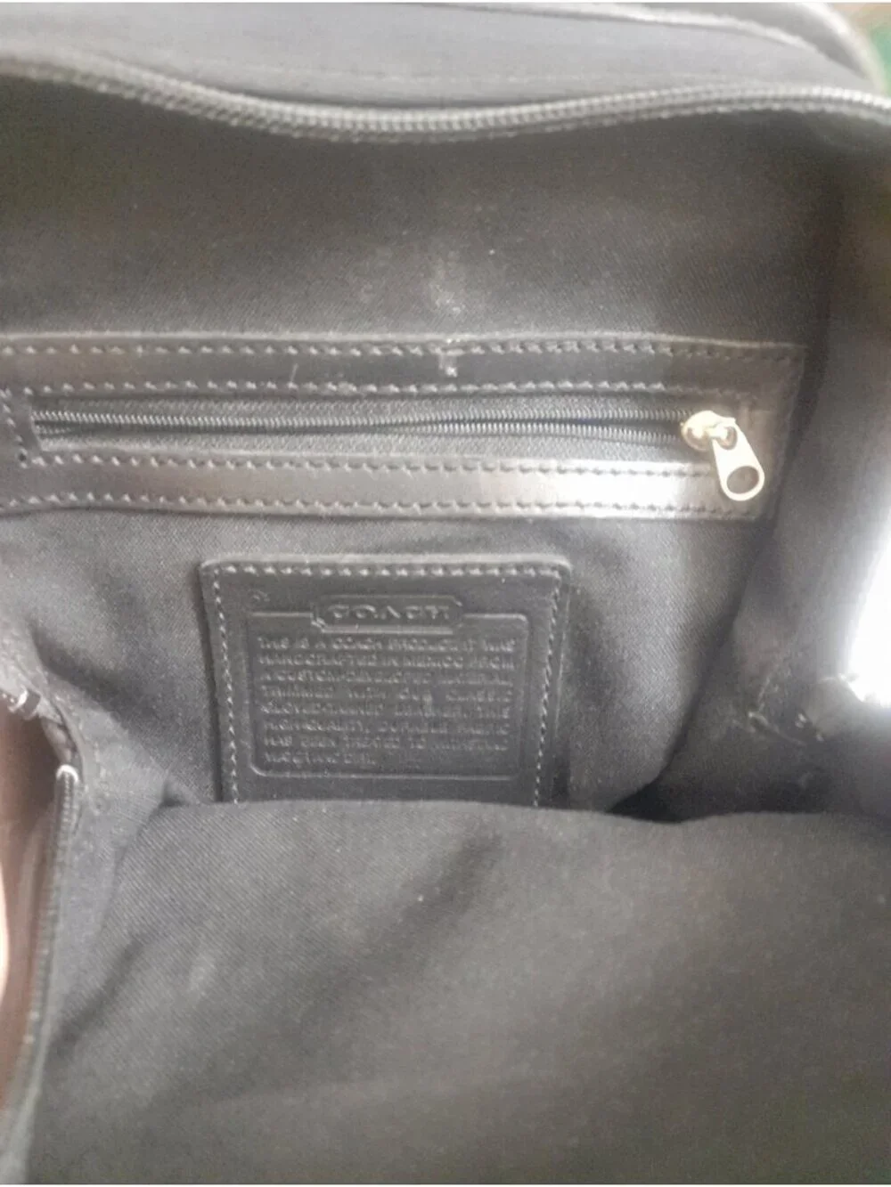 Coach Vintage Backpack Handbag Y2K Neoprene Leather Trim Zip Bag 6215